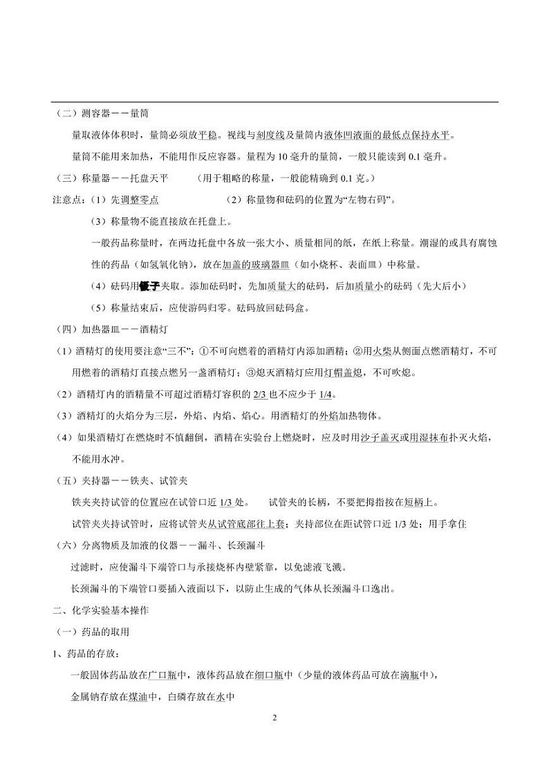 初中化学知识点、重难点总结(4)02