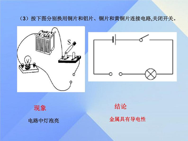 人教版初中化学九年级下册第八单元 金属和金属材料实验活动4 金属的物理性质和某些化学性质课件07