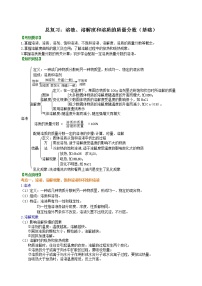 中考化学总复习：溶液、溶解度和溶质的质量分数（基础）学案