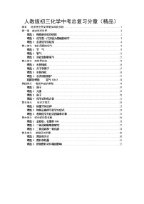 人教版初三化学中考总复习分章(精品)