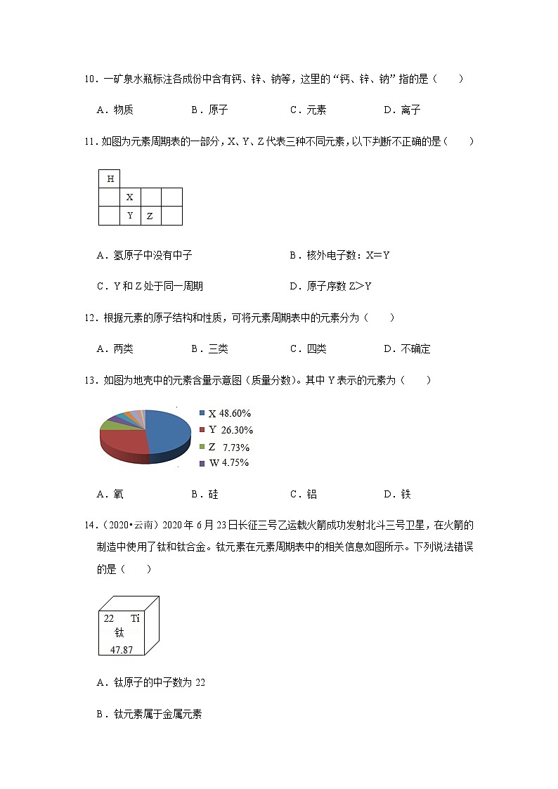 专题02 元素及元素周期表(原卷版)第3页