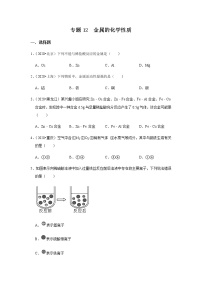 2021中考化学专项突破 专题12 金属的化学性质（通用版）