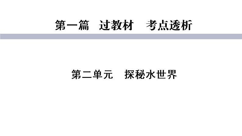 中考化学鲁教版综合复习课件  第2单元  水和溶液复习01