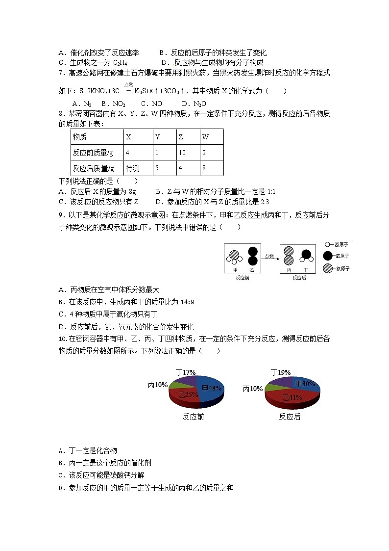 人教版九年级化学第一轮复习检测：3 化学式与化合价 化学方程式02