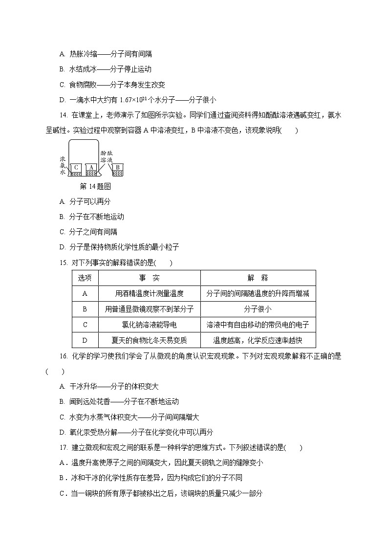 专题09　物质的分类　微粒构成物质-2021年中考化学命题点分析与精练第3页