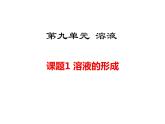 人教版初中化学（下册）第九单元  课题1  溶液的形成课件