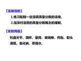 人教版初中化学（下册）第九单元  实验活动5  一定溶质质量分数的氯化钠溶液的配制课件