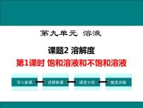 人教版九年级下册课题2 溶解度评课课件ppt