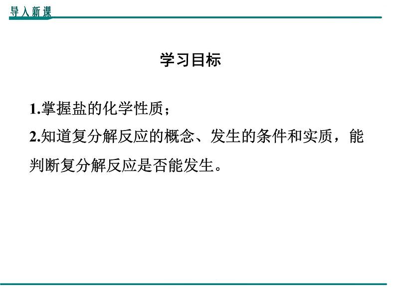 人教版初中化学九年级（下册）第十一单元 第2课时  盐的化学性质 复分解反应课件03