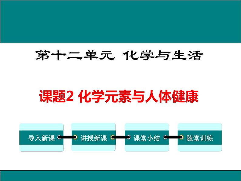 人教版初中化学九年级（下册）第十二单元 课题2  化学元素与人体健康课件01