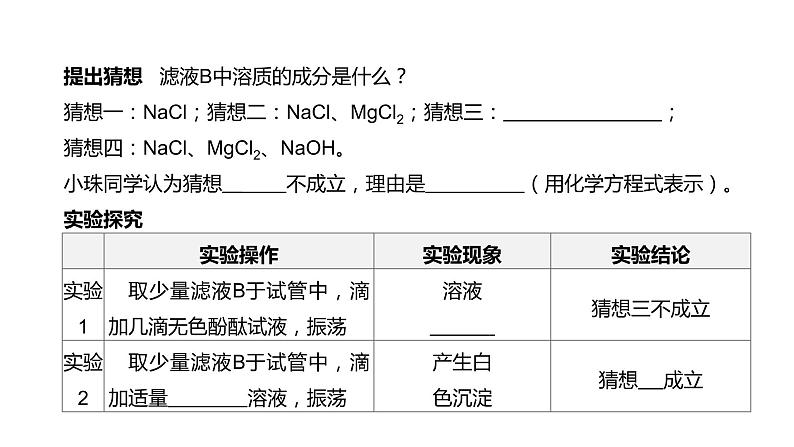 2021年中考化学专题复习课件：  实验探究题（课件）06