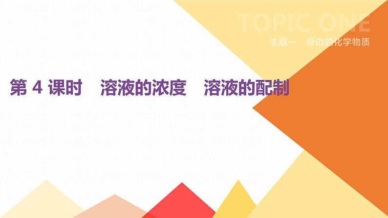 中考化学总复习课件  第04课时　溶液的浓度　溶液的配制  课件01