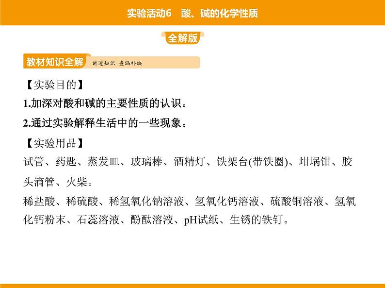 人教版初中化学九年级（下册）第十单元 实验活动6 酸、碱的化学性质课件02