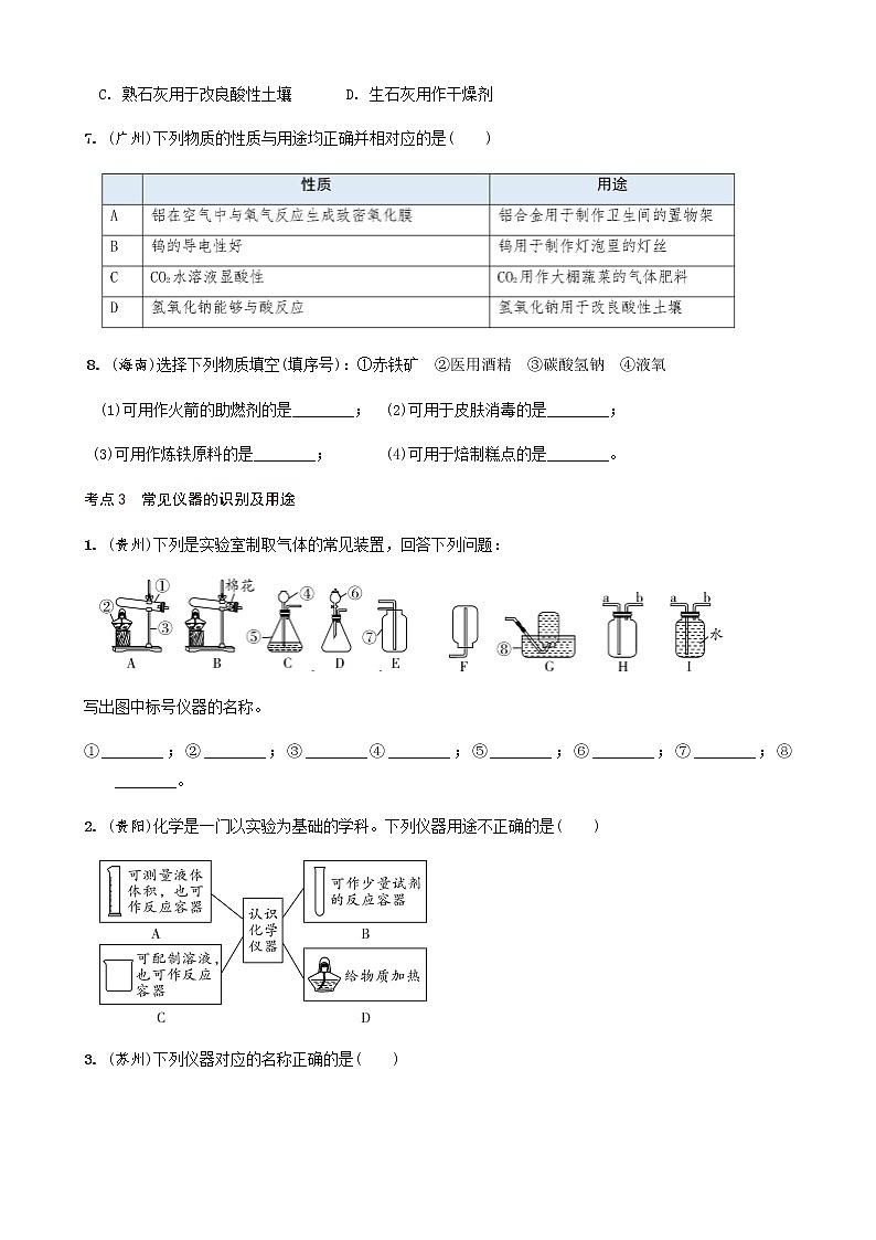第1章 化学入门基础 满分必练 2021年中考化学一轮复习 （机构用）第3页