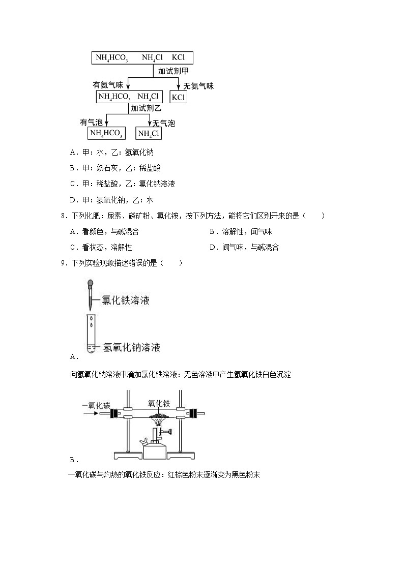 11.2化学肥料 精选习题 2021年人教版中考化学按章节复习（含解析）02