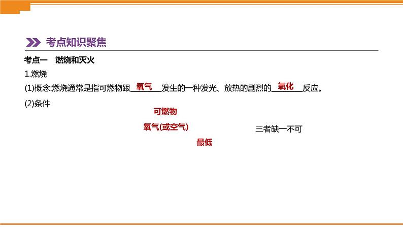 中考化学总复习课件  第13课时　燃烧和灭火　燃料、能源和环境  课件02