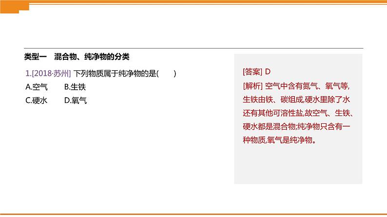 中考化学专项复习课件  专项10 物质的分类  课件02