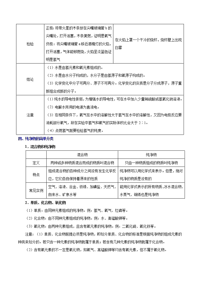 人教版中考化学考点专项复习  考点13 水的组成第3页
