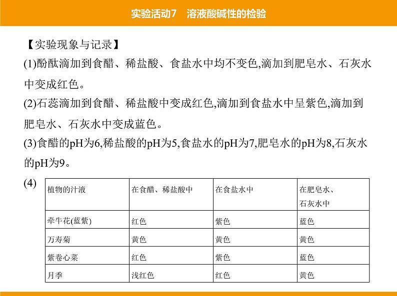 人教版初中化学九年级（下册）第十单元 实验活动7 溶液酸碱性的检验课件04