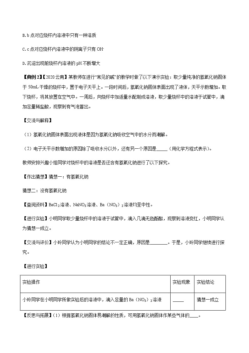 专题02 酸碱盐性质（原卷版）-决胜2021年中考化学压轴题全揭秘第2页
