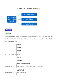 专题08 常见气体的制取、检验与净化（原卷版）-决胜2021年中考化学压轴题全揭秘