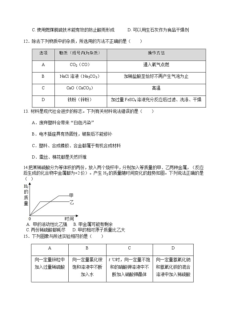 2021年广东省中考化学模拟试卷（21）含答案03