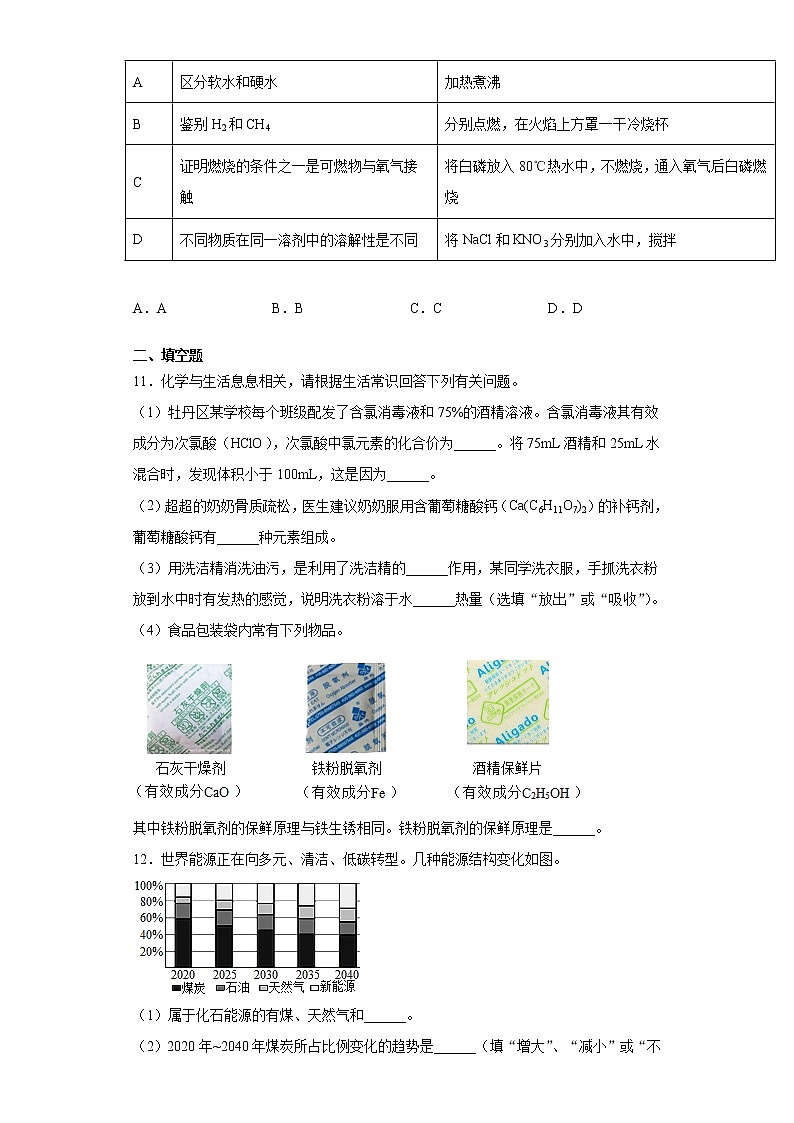 山东省菏泽市牡丹区2020-2021学年九年级上学期期末化学试题（word版含答案）03