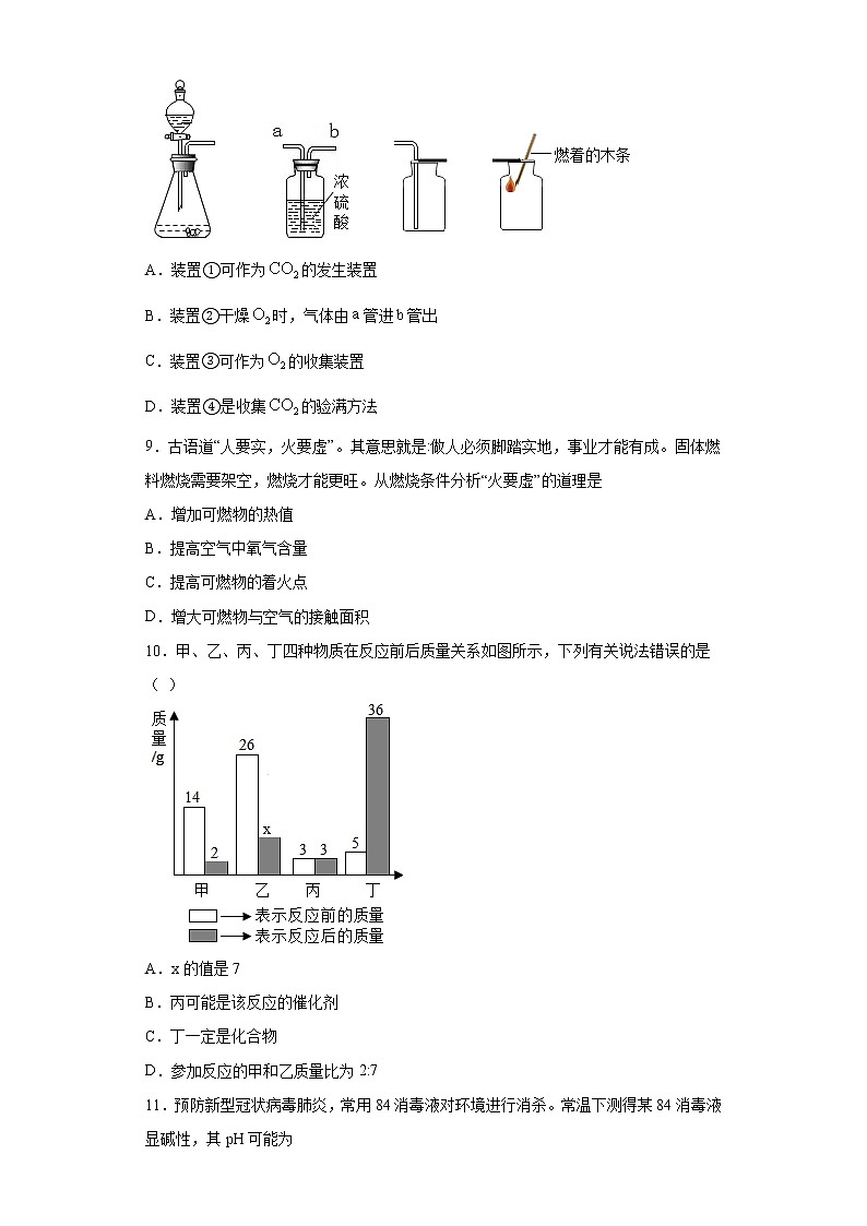 山东省枣庄市山亭区2020-2021学年九年级上学期期末化学试题（word版含答案）03