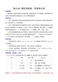 2021年中考化学热点02 物质的鉴别、提纯和除杂类