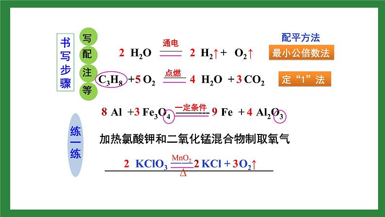 人教版化学九年级上册第五单元《化学方程式》复习课件08