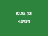第九单元《溶液》复习课件
