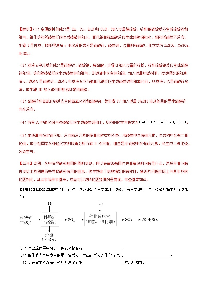 决胜2021年中考化学压轴题 专题05 工艺流程题03