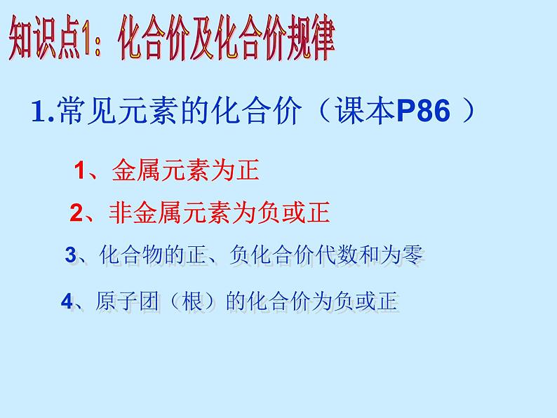 人教版初中化学（上册）第四单元 课题4 《化学式与化合价》课件06