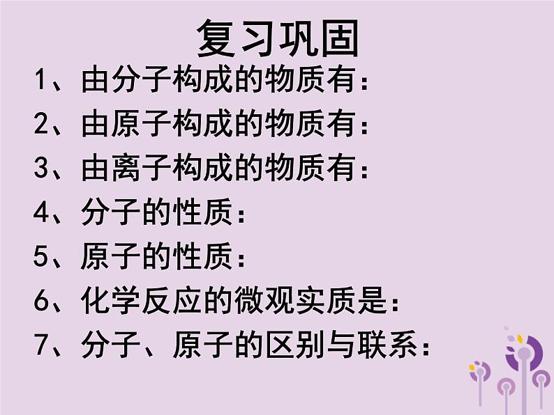 沪教版九年级化学上册第3章 3.1 构成物质的基本微粒（3）课件第2页