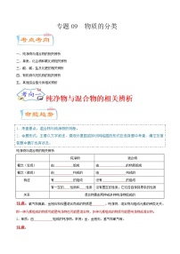 专题09  物质的分类（考点详解）-备战2021年中考化学考点微专题（原卷版）