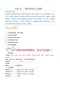 专题14   物质的转化与推断（考点详解）-备战2021年中考化学考点微专题（原卷版）