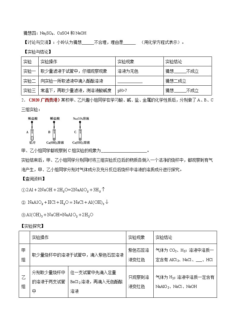 专题17  实验探究题（考点详解）-备战2021年中考化学考点微专题（原卷版）第2页