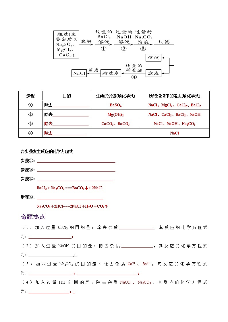 专题19  粗盐提纯、盐、化肥的用途及鉴别（考点详解）-备战2021年中考化学考点微专题（原卷版）第3页