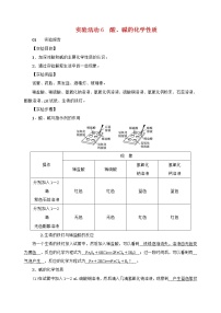 初中化学人教版九年级下册第十单元 酸和碱实验活动6 酸、碱的化学性质同步训练题