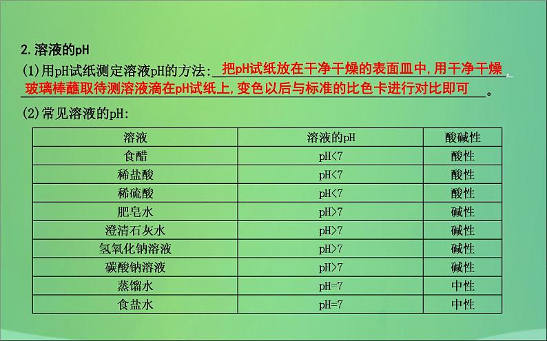 沪教版九年级化学下册 第7章 基础实验7 溶液的酸碱性 课件03