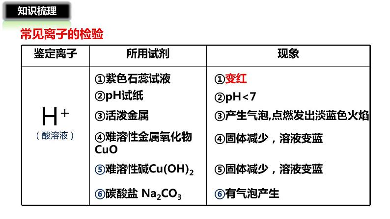 2021年中考化学专题复习--常见离子的检验和鉴别课件第2页