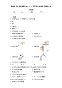 湖南省永州市零陵区2020-2021学年度九年级上学期期末化学试题（word版 含答案）