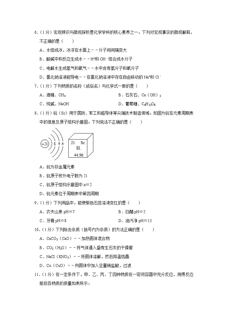2021年河南省平顶山市中考化学一模试卷第2页