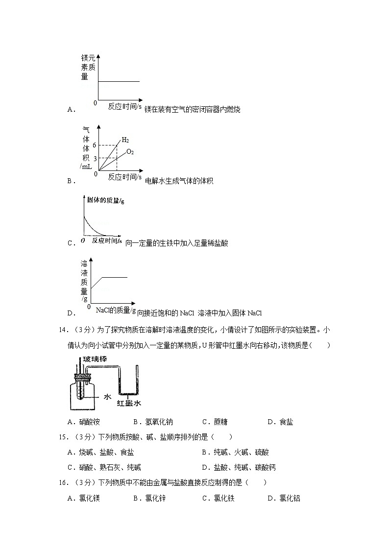 2020年北京市第二外国语学院附中中考化学模拟试卷（含解析）03