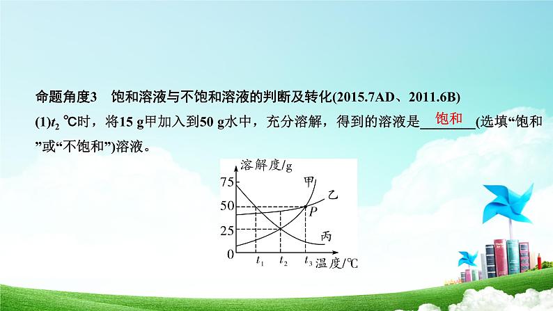 2021中考化学专题讲解：溶解度及溶解度曲线专题课件04