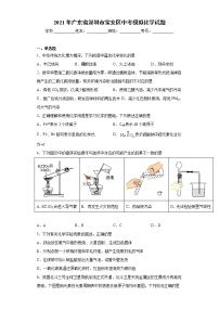 2021年广东省深圳市宝安区中考模拟化学试题（word版 含答案）