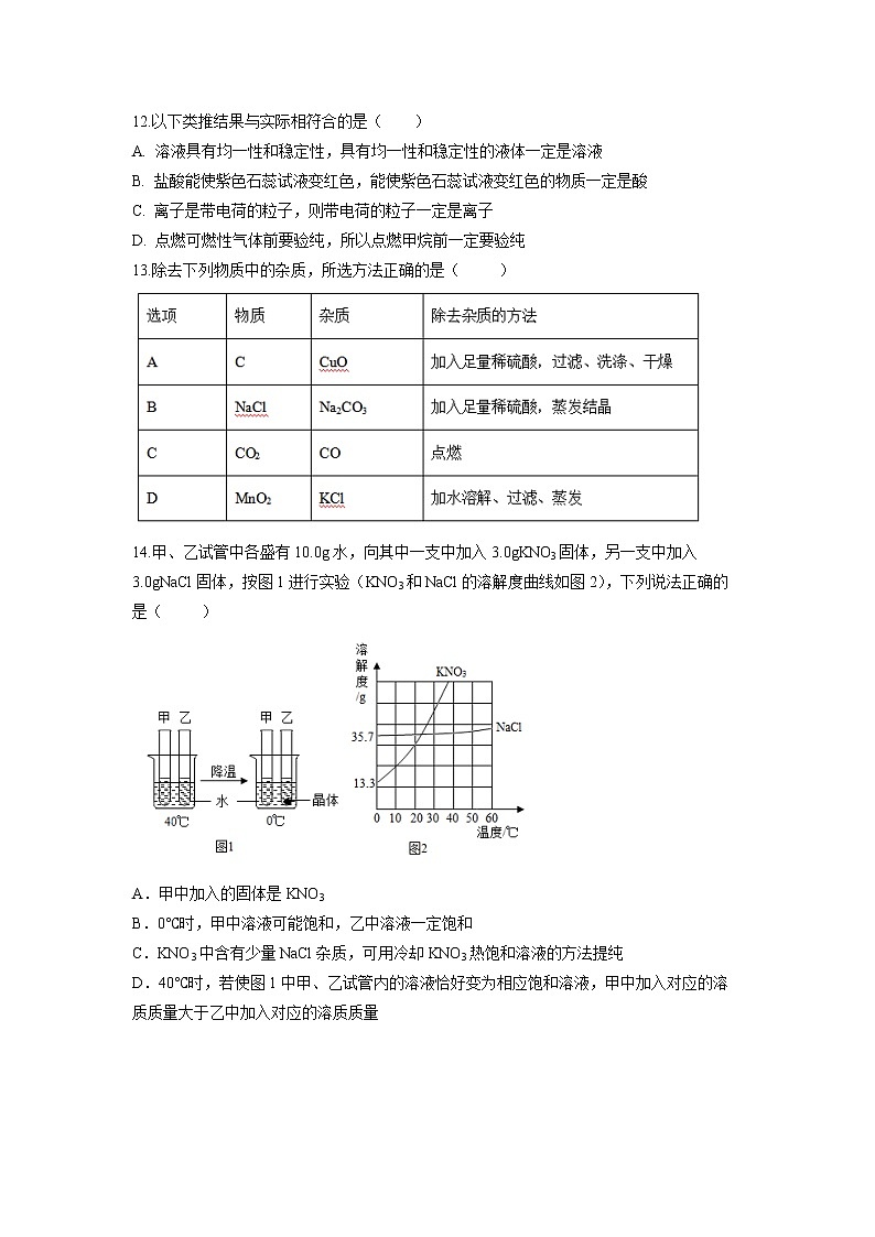2021年四川省成都市高新区中考模拟试题（word版 含答案）03