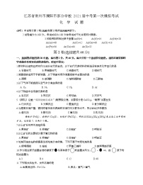 2021年江苏省常州市溧阳市部分学校中考第一次模拟考试化学试题