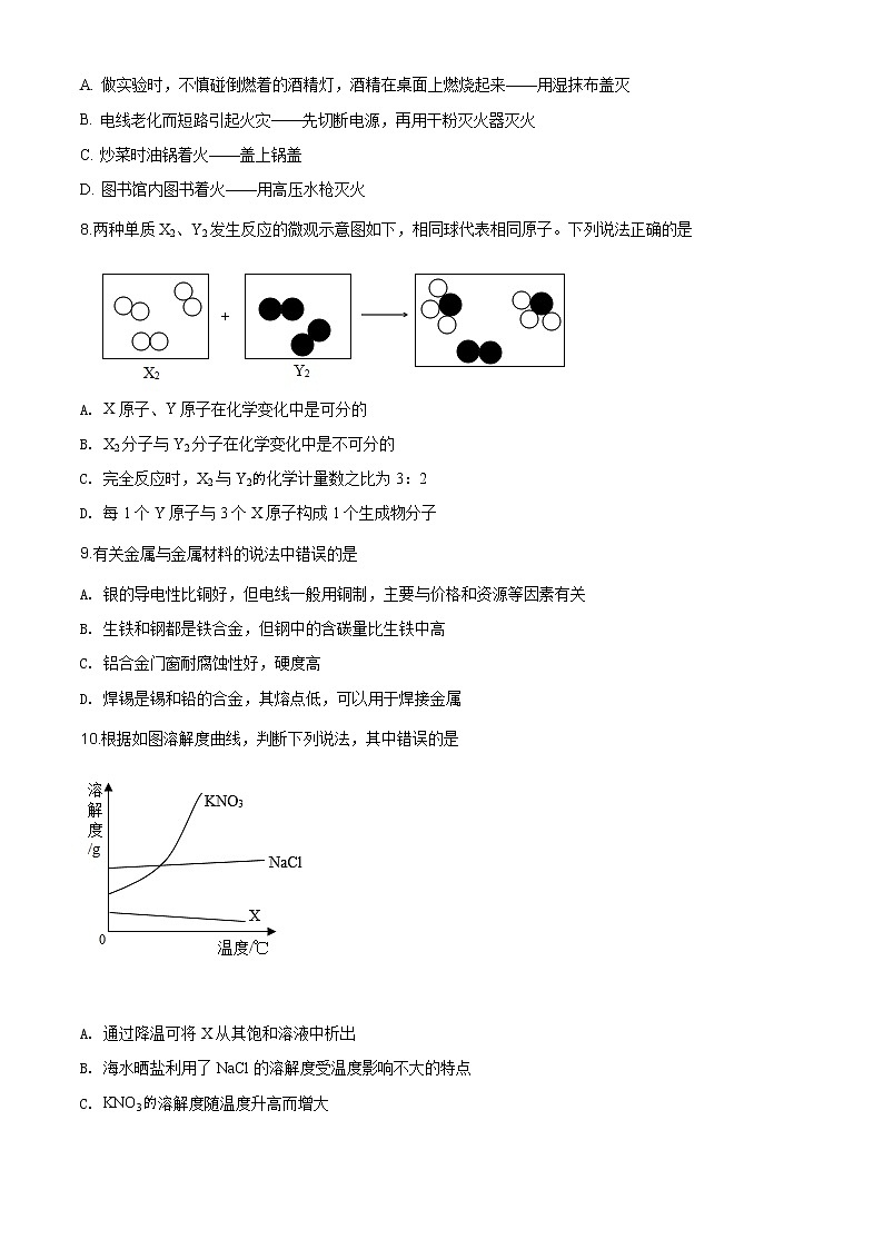湖北省天门、仙桃、潜江、江汉油田2020年中考化学试题（原卷版+解析版）02