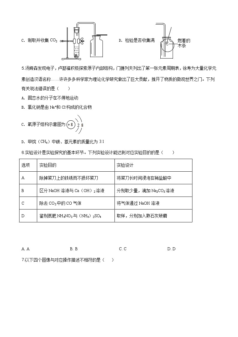 四川省德阳市2020年中考化学真题（原卷版+解析版）02